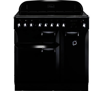 RANGEMASTER  Elan 90 Electric Ceramic Range Cooker - Black & Chrome